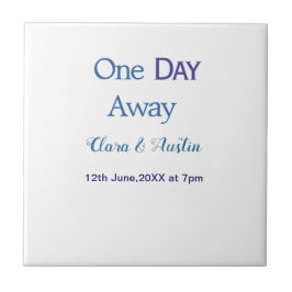 Rehearsal dinner One day away night before name da Kakelplatta