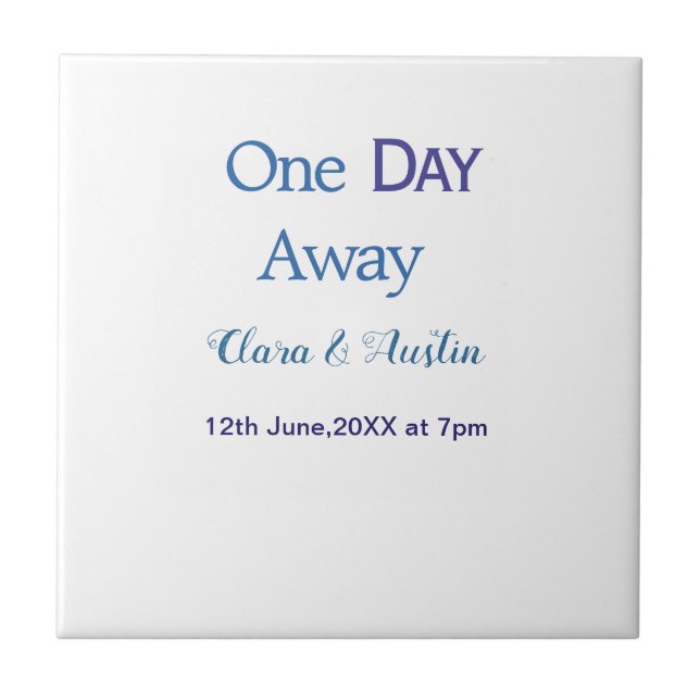 Rehearsal dinner One day away night before name da Kakelplatta (Framsidan)