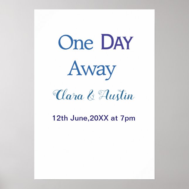 Rehearsal dinner One day away night before name da Poster (Framsidan)