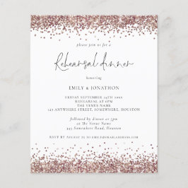 Rehearsal Dinner Ro Guld Glitter Inbjudan