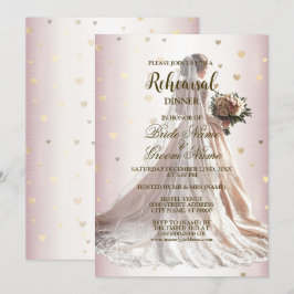 Rehearsal Dinner Ro Winter Wedding Bride Golden Inbjudningar