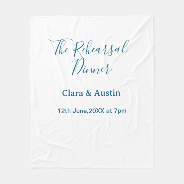 Rehearsal dinner the night before simple minimal m fleecefilt (Framsidan)