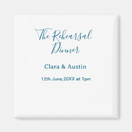 Rehearsal dinner the night before simple minimal m magnet