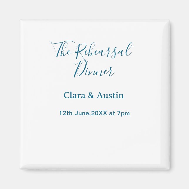 Rehearsal dinner the night before simple minimal m magnet (Framsidan)