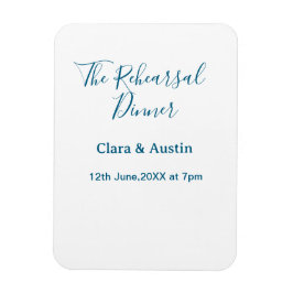 Rehearsal dinner the night before simple minimal m magnet