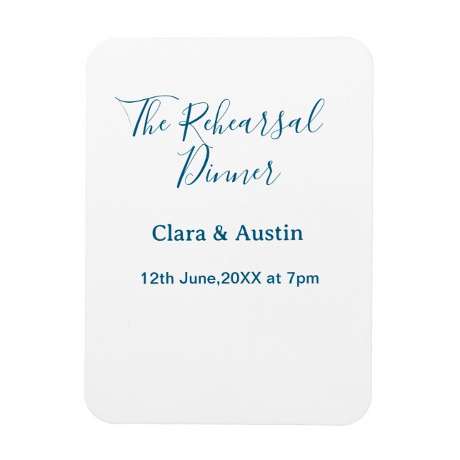 Rehearsal dinner the night before simple minimal m magnet (Vertikal)