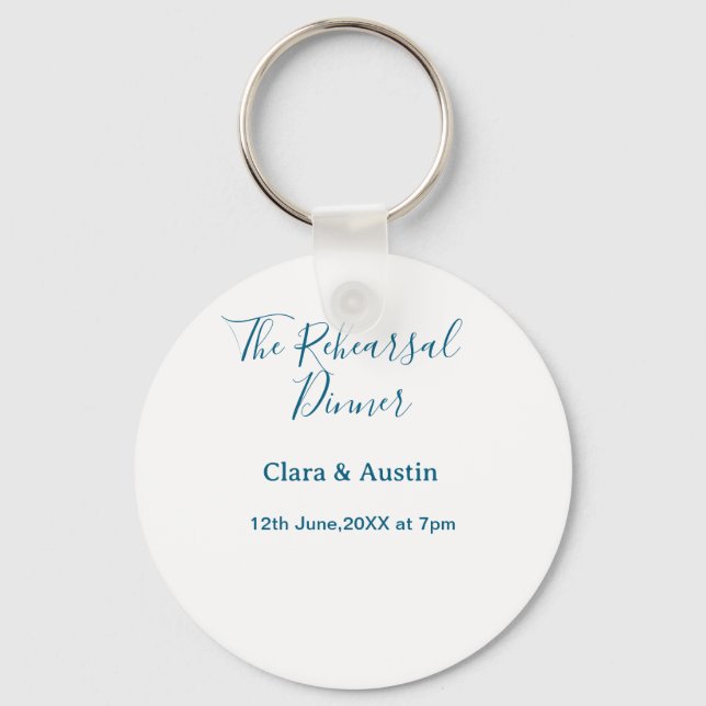 Rehearsal dinner the night before simple minimal m nyckelring (Framsida)