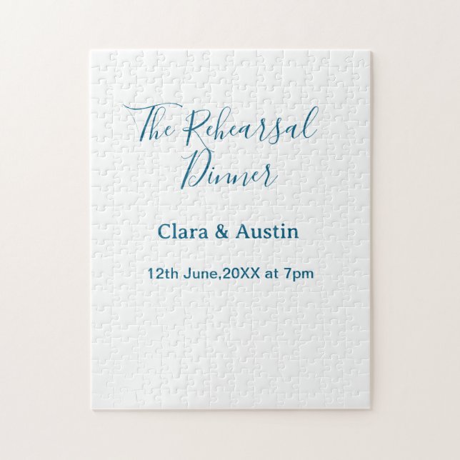 Rehearsal dinner the night before simple minimal m pussel (Vertikal)