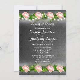 Rehearsal-inbjudan till Chalkboard Ro Bröllop Inbjudningar