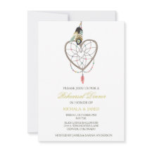 Rehearsal-inbjudan till Dreamcatcher Feather Bröll