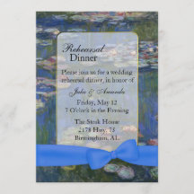 Rehearsal-inbjudan till Fine Art Vatten Lilies Brö