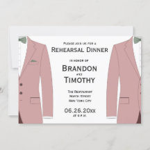 Rehearsal-inbjudningar till rosa och Vita Gay Bröl