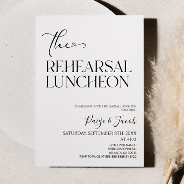 Rehearsal Luncheon Bröllop Rehearsal Luncheon Inbjudningar (Skapare uppladdad)