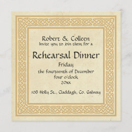 Rehearsal-middag för Bröllop i keltisk design Inbjudningar