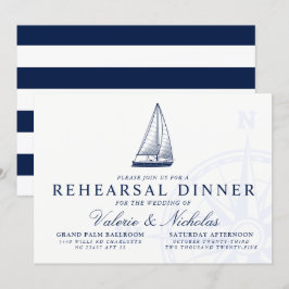 Rehearsal-middag för sjöbåtar, nautisk théer inbjudningar