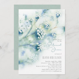 Rehearsal-middag för små vita blommor inbjudningar