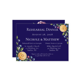 Rehearsal Middag i Citrus Bröllop Inbjudningar
