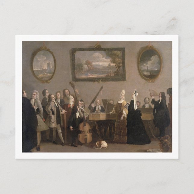 Rehearsal of an Opera, c.1709 (oil on canvas) Vykort (Framsida)