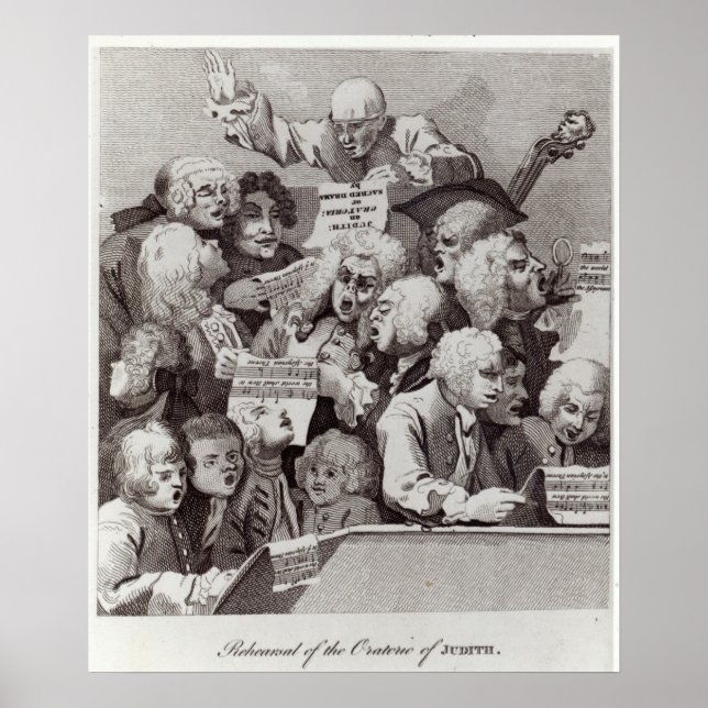 Rehearsal of the Oratorio of Judith, 1734 Poster (Framsidan)