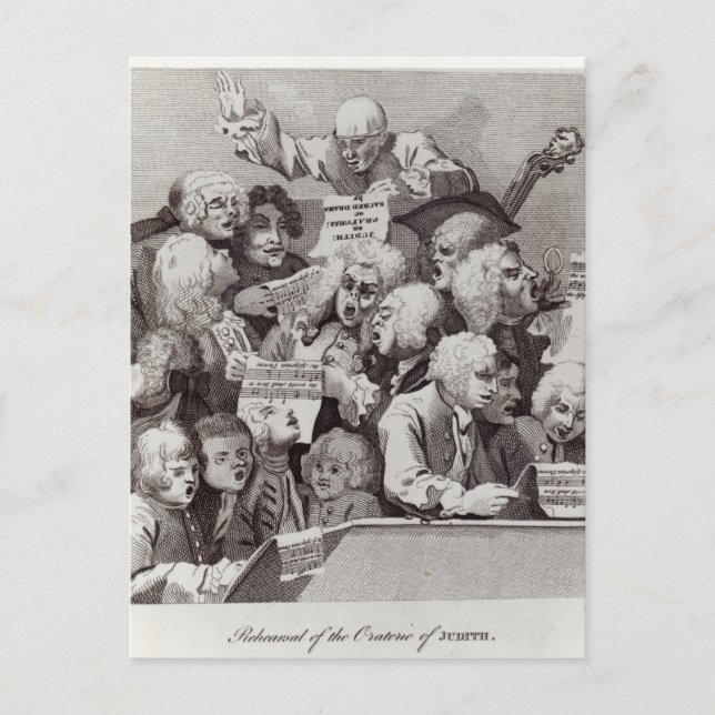 Rehearsal of the Oratorio of Judith, 1734 Vykort (Framsida)