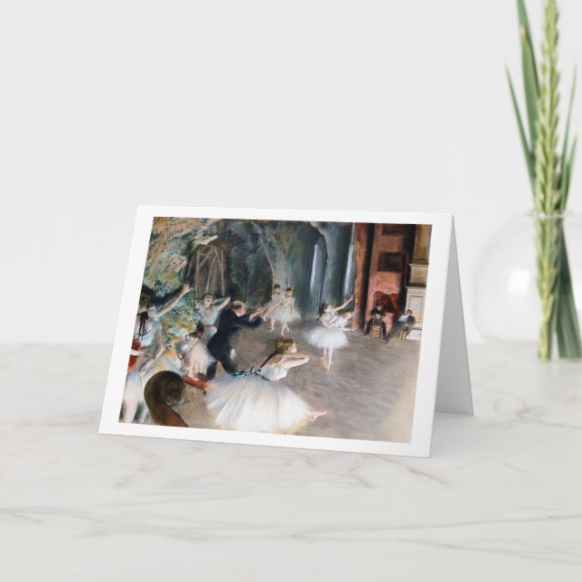 Rehearsal Onstage, Edgar Degas Kort (Framsida)