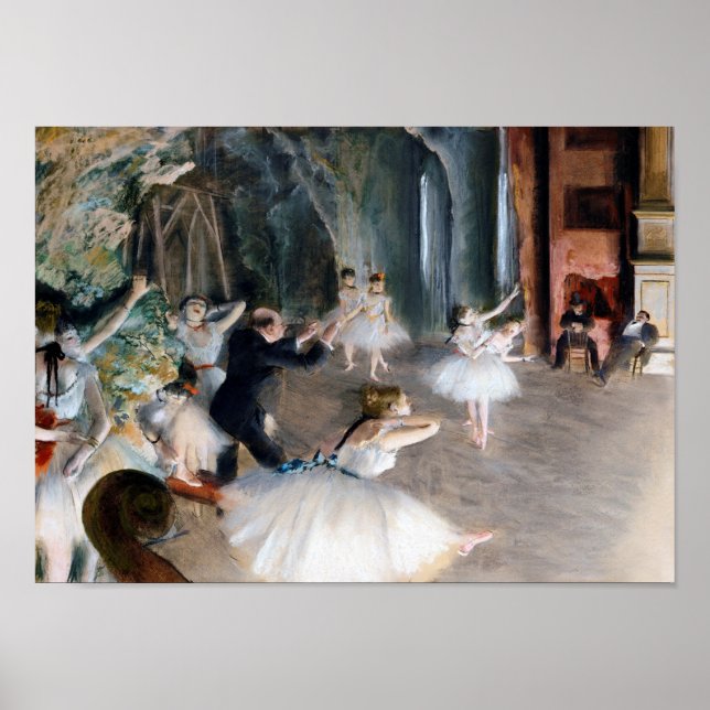 Rehearsal Onstage, Edgar Degas Poster (Framsidan)