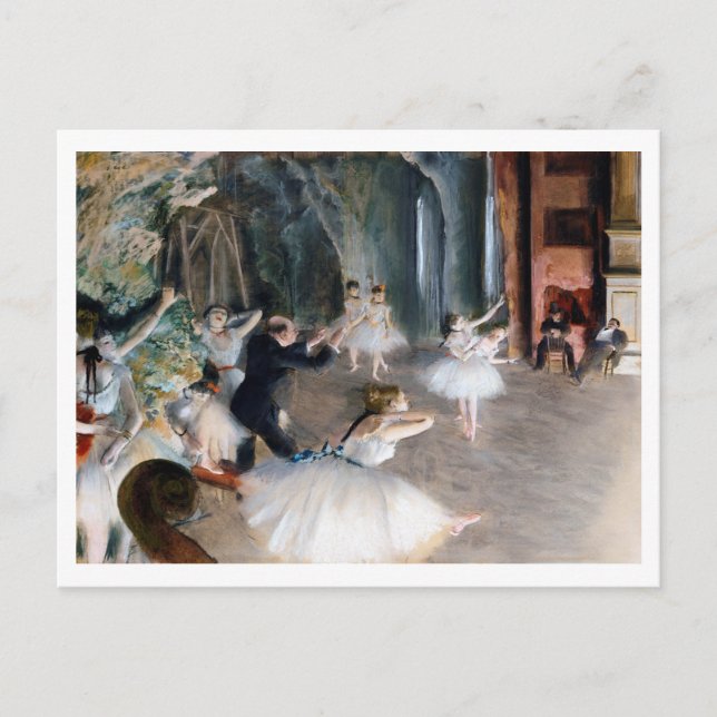 Rehearsal Onstage, Edgar Degas Vykort (Framsida)