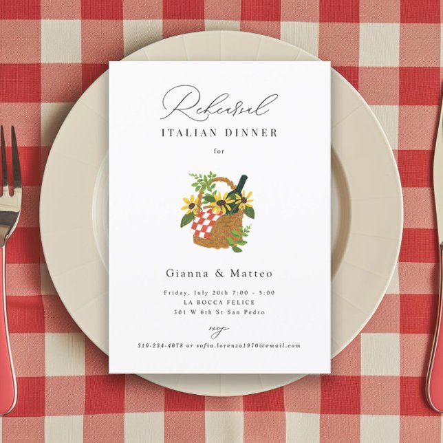 Rehearsal Picnic Basket Inbjudningar (Skapare uppladdad)