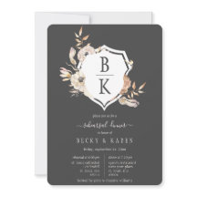 Rehearsal-Vapensköld för monogram vattenfärgad 