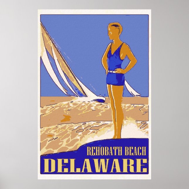 Rehobad Beach Delaware Poster (Framsidan)