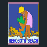 RehoBåde Beach Art Deco Mamma Child Poster<br><div class="desc">RehoBåde Beach Art Deco</div>