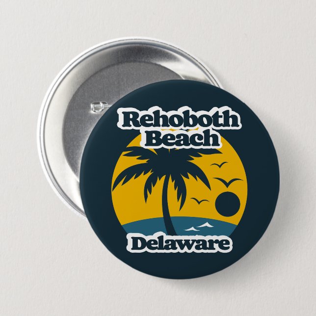 RehoBåde Beach Delaware Knapp (Framsida & baksida)