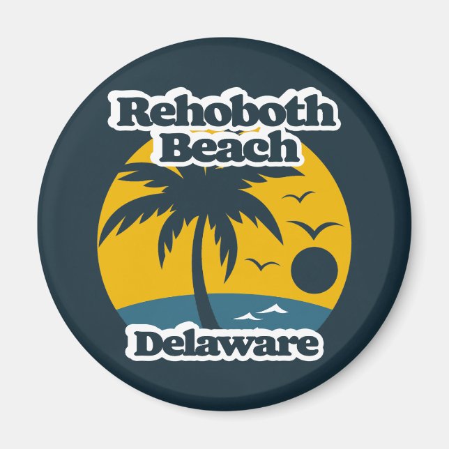 RehoBåde Beach Delaware Magnet (Framsidan)