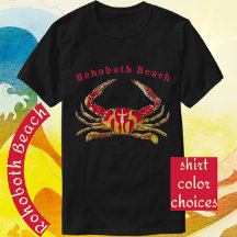 RehoBåde Beach Delaware Red and Guld Ocean Crab