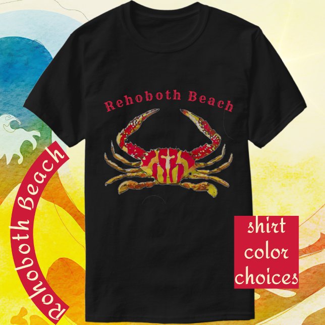 RehoBåde Beach Delaware Red and Guld Ocean Crab Hoodie (Skapare uppladdad)