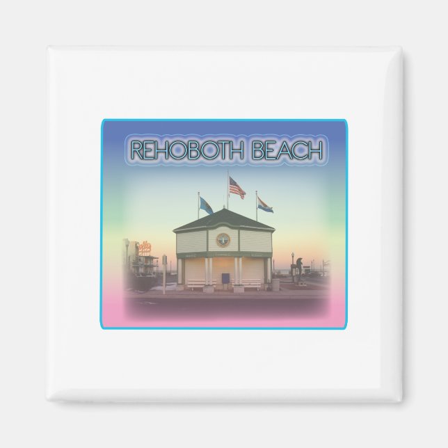 RehoBåde Beach Delaware - RehoBåde Ave Scene Magnet (Framsidan)