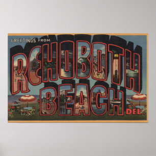 RehoBåde Beach, Delaware - Stora Brev Scenes Poster