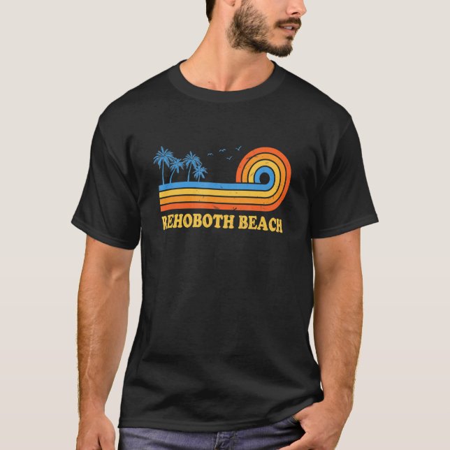 RehoBåde Beach Delaware Summer De Tropical T Shirt (Framsida)