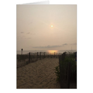 RehoBåde Beach Delaware Sunrise Atlantic Ocean Hälsningskort
