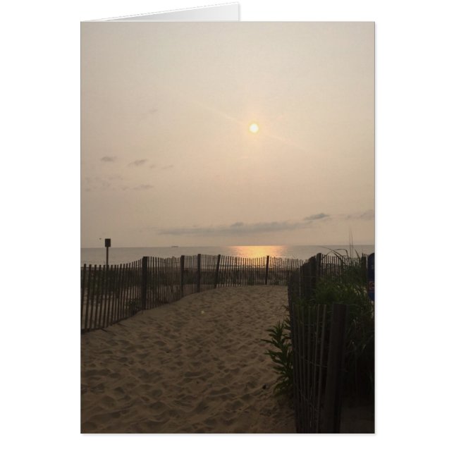 RehoBåde Beach Delaware Sunrise Atlantic Ocean Hälsningskort (Framsidan)