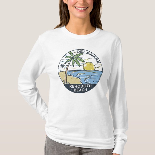 RehoBåde Beach Delaware Vintage T-Shirt (Framsida)