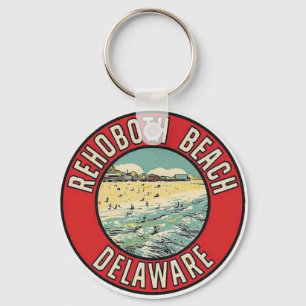 REHOBOTH BEACH, DE Vintage Keychain Nyckelring