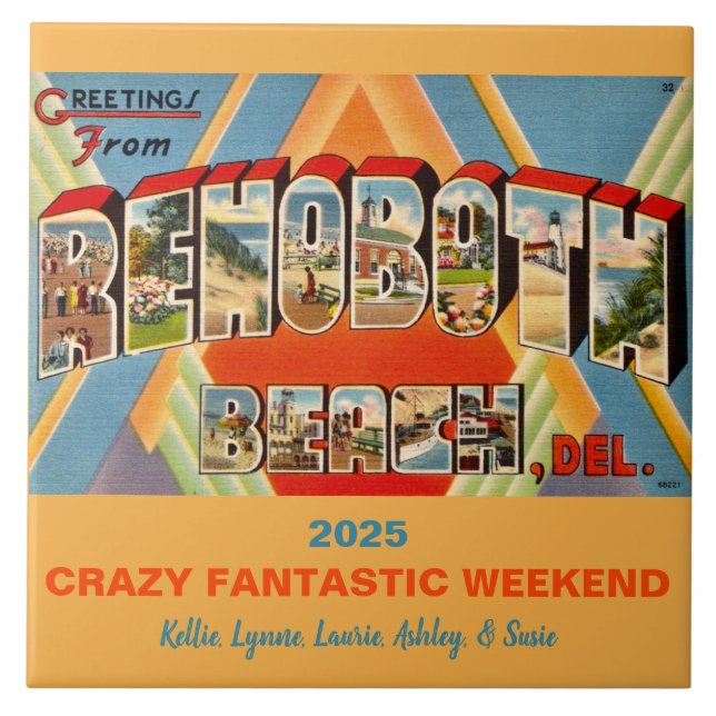 Rehoboth Beach Delaware Minne Kakelplatta (Framsidan)