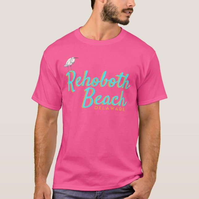 Rehoboth Beach Delaware Strand Semester T-Shirt Mä (Framsida)