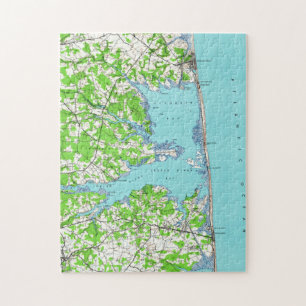 Rehoboth strand & Bethany strandDelaware karta Pussel