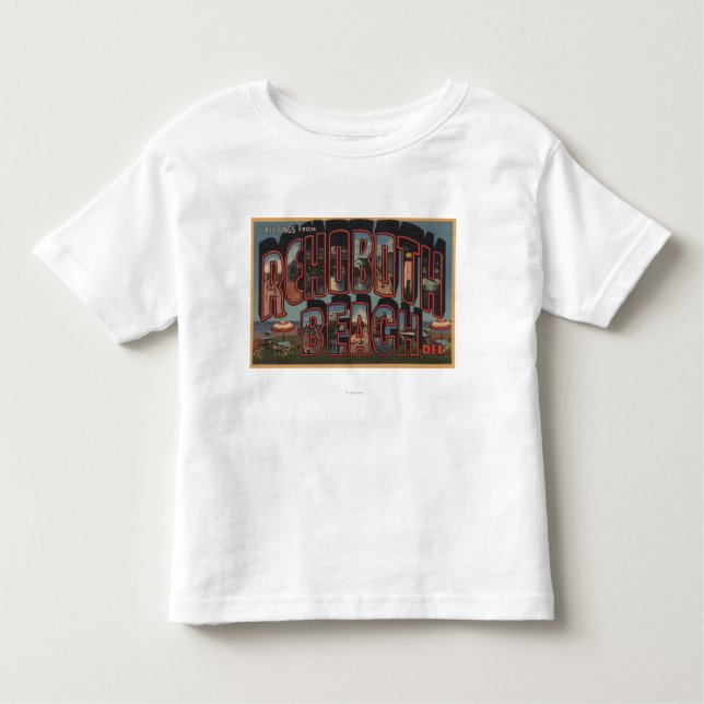 Rehoboth strand, Delaware - stora brevplatser Tee Shirt (Framsida)