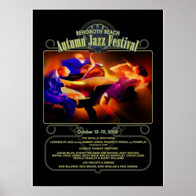 Rehotwo Beach Autumn Jazz Fest 2008 Poster (Framsidan)