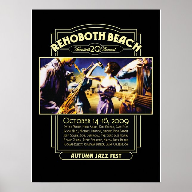 Rehotwo Beach Autumn Jazz Fest 2009 Poster (Framsidan)