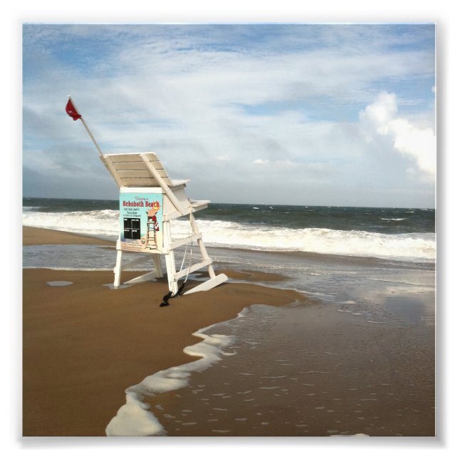 Rehotwo Beach Lifeguard stand Fototryck (Framsidan)