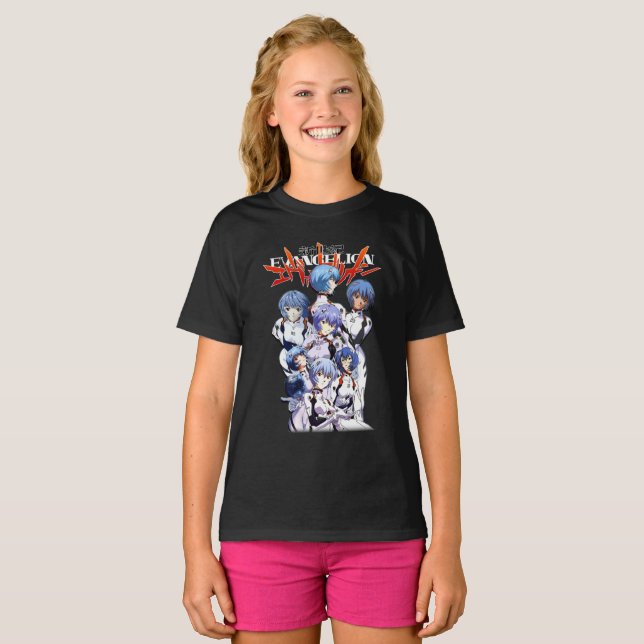 Rei Ayanami Evangelion Classic T Shirt (Hel framsida)